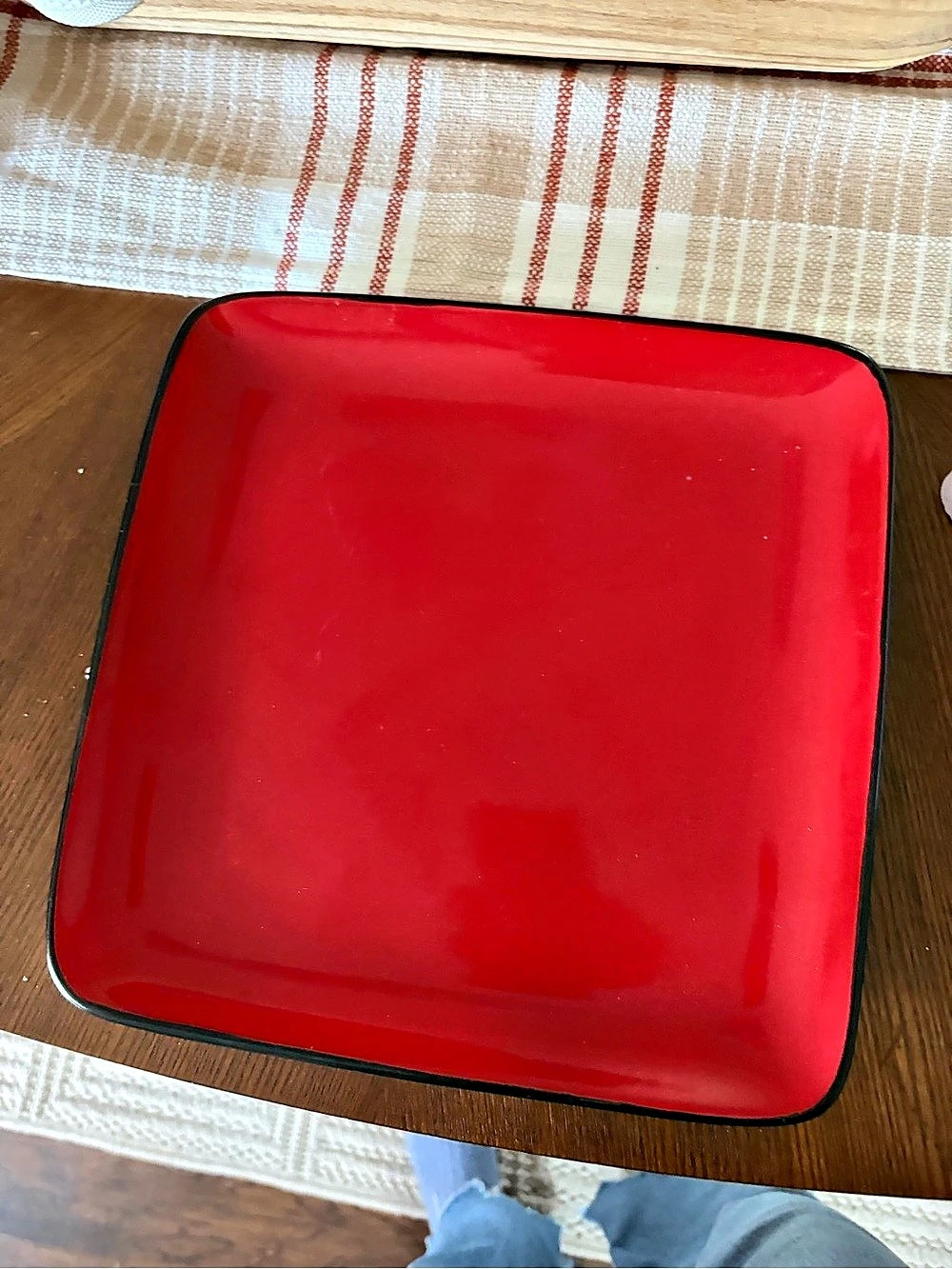 Red & Black Serving Dish
